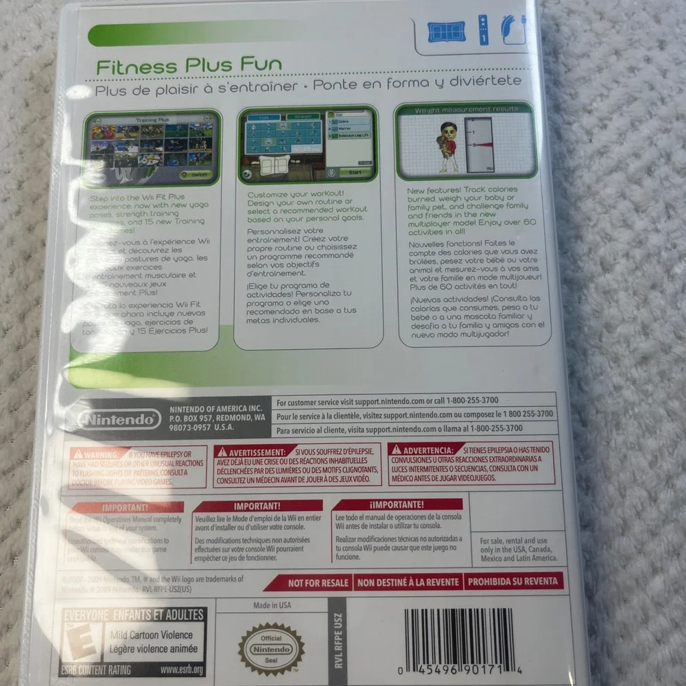 Fit Plus Video Game with Instruction Booklet‎ Nintendo Fitness Fun